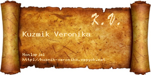 Kuzmik Veronika névjegykártya